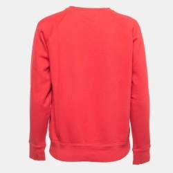 Isabel Marant Etoile Red Cotton Blend Crew Neck Sweatshirt S