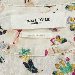 Isabel Marant Etoile Multicolor Print Crepe Long Sleeve Blouse XS