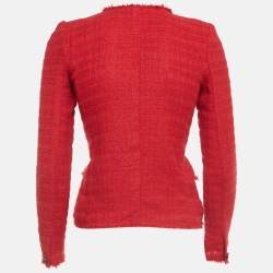 Isabel Marant Etoile Red Tweed Double-Breasted Jacket S