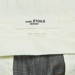Isabel Marant Etoile Grey Plaid Wool Trousers S