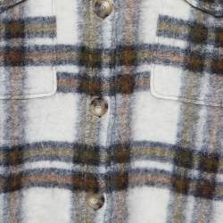 Isabel Marant Etoile Off-White Checked Wool Gaston Oversized Coat XS