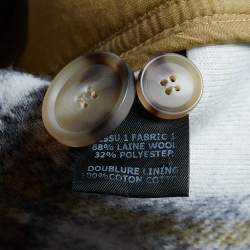 Isabel Marant Etoile Off-White Checked Wool Gaston Oversized Coat XS