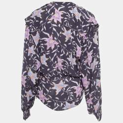 Isabel Marant Etoile Floral Print Crepe Oxel Blouse S