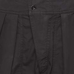 Isabel Marant Etoile Black Cotton Tapered High Rise Trousers XS