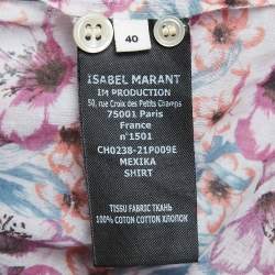 Isabel Marant Etoile Multicolor Floral Print Cotton Shirt and Naomi Skirt Set M