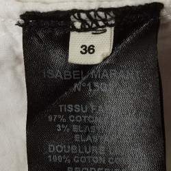 Isabel Marant Etoile White Embroidered Denim Slim Fit Jeans S
