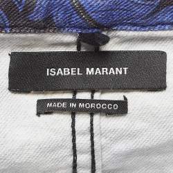 Isabel Marant Etoile Purple Floral Print Cotton Lace-Up Trousers S