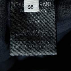 Pre Owned Isabel Marant Etoile Black/Red Plaid Pleated Cotton Oria Mini Dress S