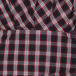 Pre Owned Isabel Marant Etoile Black/Red Plaid Pleated Cotton Oria Mini Dress S