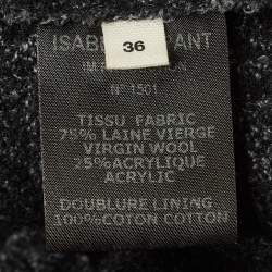 Isabel Marant Etoile Grey Wool Tweed Cardigan XS
