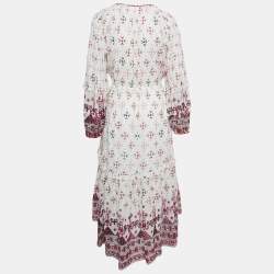 Isabel Marant Etoile Off White Printed Cotton Midi Dress M