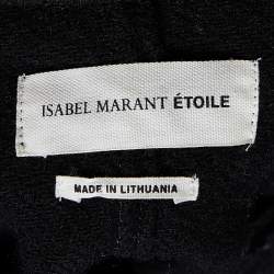 Isabel Marant Etoile Black Wool Blend Frayed Shirt Jacket S
