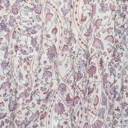 Isabel Marant Etoile Beige Floral Printed Cotton Flared Mini Skirt M