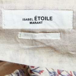 Isabel Marant Etoile Beige Floral Printed Cotton Flared Mini Skirt M