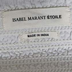 Pre Owned Isabel Marant Etoile White Cotton Blend Tiered Mini Skirt S