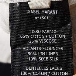 Pre Owned Isabel Marant Etoile White Cotton Blend Tiered Mini Skirt S