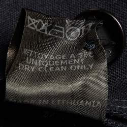 Pre Owned Isabel Marant Navy Blue Virgin Wool Buttoned Shorts M