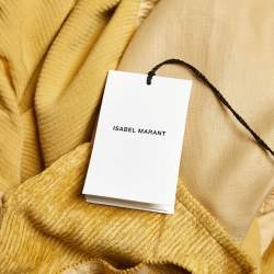 Pre Owned Isabel Marant Yellow Corduroy Button Front Oversized Shirt S