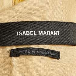 Pre Owned Isabel Marant Yellow Corduroy Button Front Oversized Shirt S