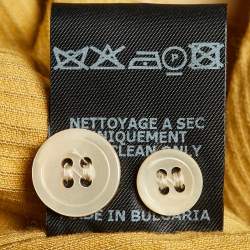 Pre Owned Isabel Marant Yellow Corduroy Button Front Oversized Shirt S