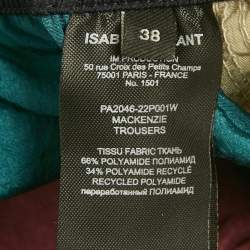 Pre Owned بنطلون إيزابيل مارانت مقسم نايلون أزرق رياضي مقاس متوسط