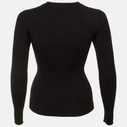 مملوكة مسبقًا سترة إيزابيل مارانت صوف ميرينو أسود بقصة زانا صغيرة - سمول