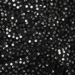 Pre Owned Isabel Marant Black Sequined Silk Asymmetric Sleeve Becky Mini Dress M