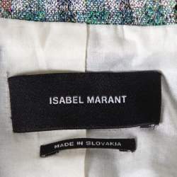 Isabel Marant Green Prince Of Wales Checkered Cotton Double Breasted Telis Blazer M