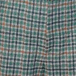 Isabel Marant Green Prince Of Wales Checkered Cotton Wide Leg Telis Trousers M