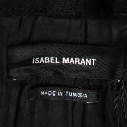 Isabel Marant Black Cotton Studded Paneled Eloma Pants L