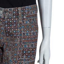 Isabel Marant Etoile Multicolor Printed Corduroy Pants M