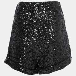 Pre Owned Isabel Marant Black Sequined Shorts M   
