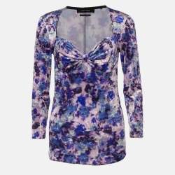 Isabel Marant Purple Printed Velvet Gubaia Top M
