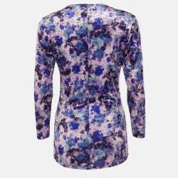 Isabel Marant Purple Printed Velvet Gubaia Top M