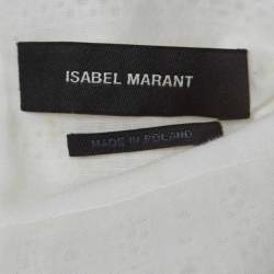 Pre Owned Isabel Marant White Eyelet Cotton Ruched Mini Dress S