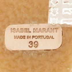 Isabel Marant Brown Shearling Fur and Suede Takita Mules Size 39