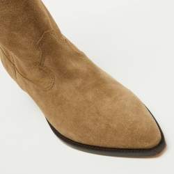 Isabel Marant Taupe Brown Suede Duerto Pointed Toe Boots Size 39