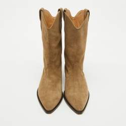 Isabel Marant Taupe Brown Suede Duerto Pointed Toe Boots Size 39