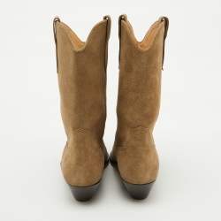 Isabel Marant Taupe Brown Suede Duerto Pointed Toe Boots Size 39