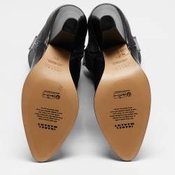 Pre Owned Isabel Marant Black Leather Cowboy Knee Length Boots Size 38