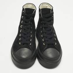 مملوكة مسبقًا حذاء رياضي إيزابيل مارانت أوستن عالي من أعلى جلد وزخرفة سوداء مقاس 37