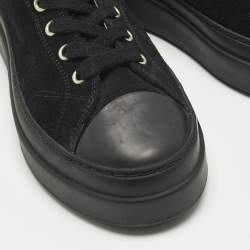 مملوكة مسبقًا حذاء رياضي إيزابيل مارانت أوستن عالي من أعلى جلد وزخرفة سوداء مقاس 37