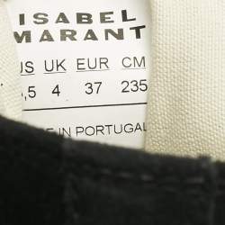 مملوكة مسبقًا حذاء رياضي إيزابيل مارانت أوستن عالي من أعلى جلد وزخرفة سوداء مقاس 37