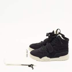 Pre Owned Isabel Marant Navy Blue Suede Alsee Sneakers Size 35