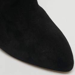 Pre Owned Isabel Marant Black Suede Dernee High Ankle Length Boots Size 36