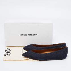 Isabel Marant Blue Denim Plumy Ballet Flats Size 36