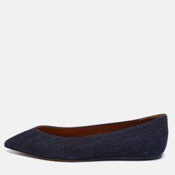 Isabel Marant Blue Denim Plumy Ballet Flats Size 36