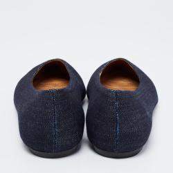 Isabel Marant Blue Denim Plumy Ballet Flats Size 36