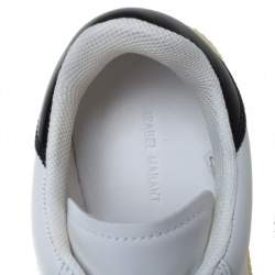 Pre Owned Isabel Marant White/Black Leather Trainers Low Top Sneakers Size 39