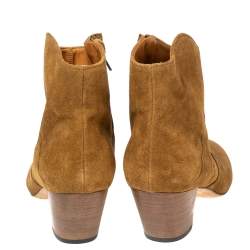 Pre Owned Isabel Marant Brown Suede Dicker Ankle Boots Size 40